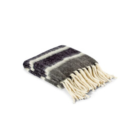 Kosta Linnewäfveri Wollplaid Streifen - Dunkelgrau bedrucken, Art.-Nr. LT54507-N0060