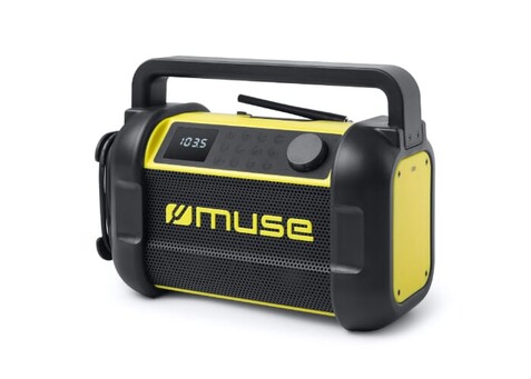 M-928 | Muse arbeitsradio mit bluetooth 20W mit FM-Radio - Schwarz / Gelb bedrucken, Art.-Nr. LT55007-N0241