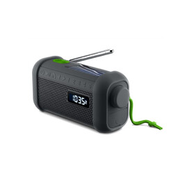 MH-08 | Muse Radio, Bluetooth-Lautsprecher mit Solar- und Öffnungsmechanismen - Schwarz bedrucken, Art.-Nr. LT55019-N0002
