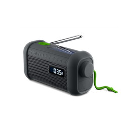 MH-08 | Muse Radio, Bluetooth-Lautsprecher mit Solar- und Öffnungsmechanismen - Schwarz bedrucken, Art.-Nr. LT55019-N0002