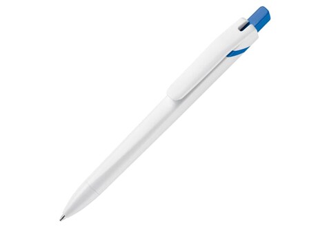 Kugelschreiber SpaceLab - Weiss / Blau bedrucken, Art.-Nr. LT80100-N0111