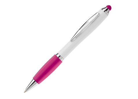 Kugelschreiber Hawaï Stylus weiß - Weiss / Rosé bedrucken, Art.-Nr. LT80433-N0176