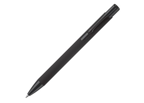 Kugelschreiber Alicante weiche Berührung - Schwarz / Schwarz bedrucken, Art.-Nr. LT80537-N0202