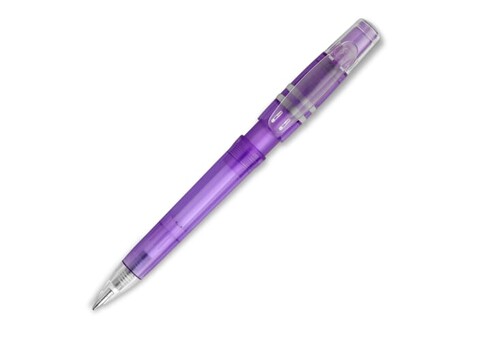 Kugelschreiber Nora Clear Transparent - Transparent / Purple bedrucken, Art.-Nr. LT80905-N0472