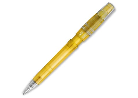Kugelschreiber Nora Clear Transparent - Transparent Gelb bedrucken, Art.-Nr. LT80905-N0441