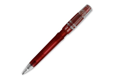 Kugelschreiber Nora Clear Transparent - Transparent/Dunkelrot bedrucken, Art.-Nr. LT80905-N0420