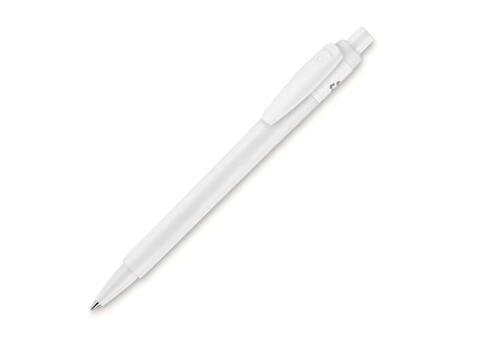 Kugelschreiber Baron 03 recycled hardcolour - Weiss / Weiss bedrucken, Art.-Nr. LT80911-N0101