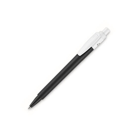 Kugelschreiber Baron 03 colour recycled hardcolour - Schwarz / Weiss bedrucken, Art.-Nr. LT80912-N0201