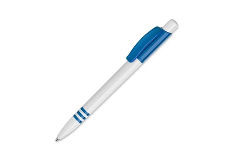 Kugelschreiber Tropic hardcolour - Weiss / Blau bedrucken, Art.-Nr. LT80918-N0111