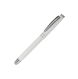 Aluminium Rollerball mit 2 Ringen - Weiss bedrucken, Art.-Nr. LT81155-N0001 Aluminium Rollerball mit 2 Ringen - Weiss bedrucken, Art.-Nr. LT81155-N0001
