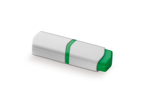 Textmarker Mini - Weiss / Grün bedrucken, Art.-Nr. LT81284-N0131