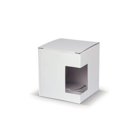 Verpackung Tassen mit Fenster - Weiss bedrucken, Art.-Nr. LT83200-N0001