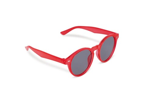 Sonnenbrille Jacky transparent UV400 - Transparent Rot bedrucken, Art.-Nr. LT86717-N0421