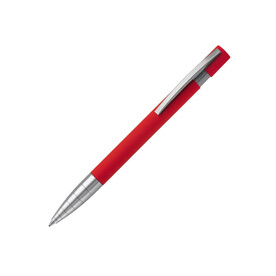 Kugelschreiber Santiago weiche Berührung - Rot bedrucken, Art.-Nr. LT87024-N0021