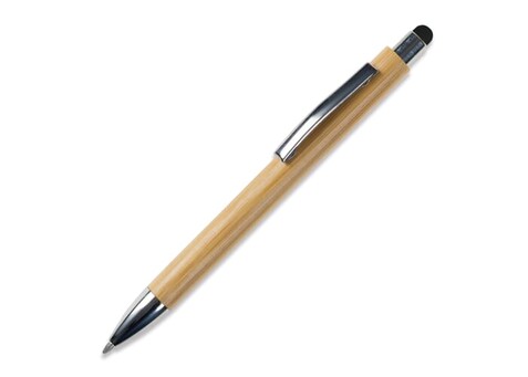 Bambus Kugelschreiber New York mit Touchpen - Schwarz bedrucken, Art.-Nr. LT87285-N0002