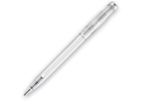 Kugelschreiber Pier Clear Transparent - Transparent Weiss bedrucken, Art.-Nr. LT87414-N0401