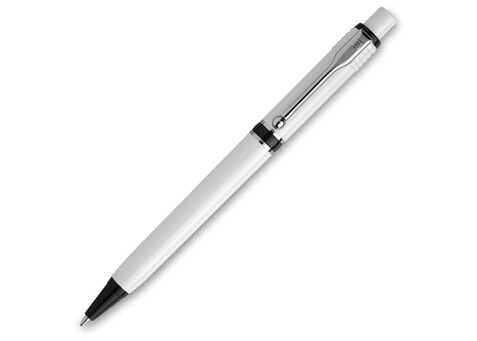 Kugelschreiber Raja hardcolour - Weiss / Schwarz bedrucken, Art.-Nr. LT87520-N0102