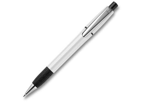 Kugelschreiber Semyr Grip hardcolour - Weiss bedrucken, Art.-Nr. LT87535-N0001