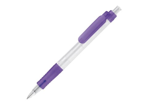 Kugelschreiber Vegetal Pen Clear Transparent - Mattes Lila bedrucken, Art.-Nr. LT87540-N5472