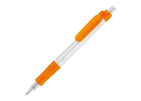 Kugelschreiber Vegetal Pen Clear Transparent - Ecru / Orange bedrucken, Art.-Nr. LT87540-N5426