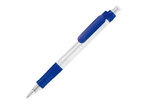 Kugelschreiber Vegetal Pen Clear Transparent - Gefrostet Dunkelblau bedrucken, Art.-Nr. LT87540-N5410