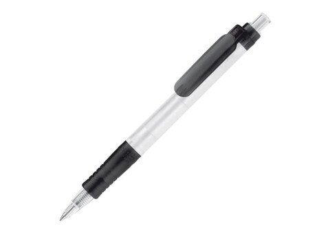 Kugelschreiber Vegetal Pen Clear Transparent - Gefrostet Schwarz bedrucken, Art.-Nr. LT87540-N5402