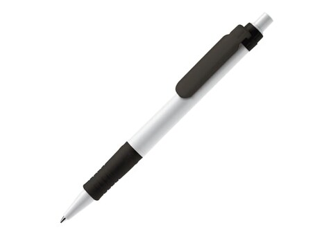 Kugelschreiber Vegetal Pen Hardcolour - Weiss / Schwarz bedrucken, Art.-Nr. LT87541-N0102