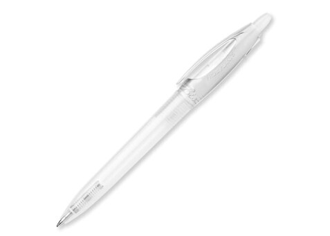 Kugelschreiber Bio-S! Clear Transparent - Gefrostet Weiss bedrucken, Art.-Nr. LT87549-N5401