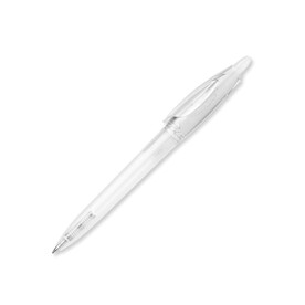 Kugelschreiber Bio-S! Clear Transparent - Gefrostet Weiss bedrucken, Art.-Nr. LT87549-N5401