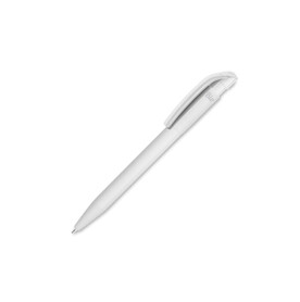 Kugelschreiber S45 Bio hardcolour - Weiss / Weiss bedrucken, Art.-Nr. LT87555-N0101