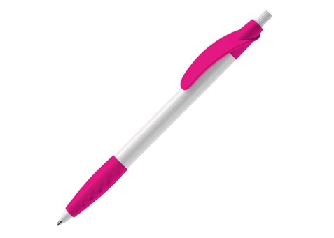 Kugelschreiber Cosmo Grip HC - Weiss / Rosa bedrucken, Art.-Nr. LT87622-N0176 Kugelschreiber Cosmo Grip HC - Weiss / Rosa bedrucken, Art.-Nr. LT87622-N0176