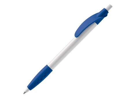 Kugelschreiber Cosmo Grip HC - Weiss / Königsblau bedrucken, Art.-Nr. LT87622-N0114 Kugelschreiber Cosmo Grip HC - Weiss / Königsblau bedrucken, Art.-Nr. LT87622-N0114