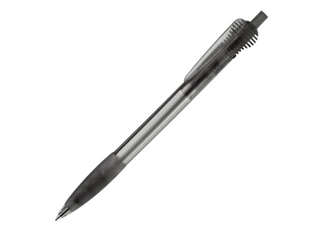 Kugelschreiber Cosmo Grip Transparent - Transparent Schwarz bedrucken, Art.-Nr. LT87624-N0402