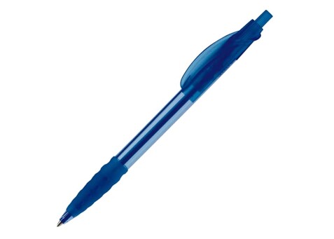 Kugelschreiber Cosmo Transparent - Transparent Blau bedrucken, Art.-Nr. LT87626-N0411