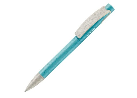 Kugelschreiber Punto eco - Hellblau / Beige bedrucken, Art.-Nr. LT87750-N1255