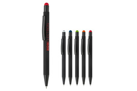 New York schwarz Gummiert Stylus bedrucken, Art.-Nr. LT87755