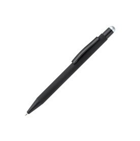 New York schwarz Gummiert Stylus - Schwarz / Silber bedrucken, Art.-Nr. LT87755-N0205