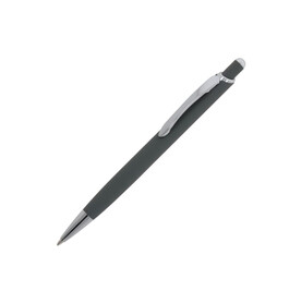 Kugelschreiber Monaco Metall Soft Touch - Grau bedrucken, Art.-Nr. LT87780-N0061
