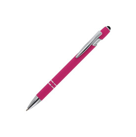 Kugelschreiber Paris Metall Soft Touch - Rosa bedrucken, Art.-Nr. LT87782-N0076