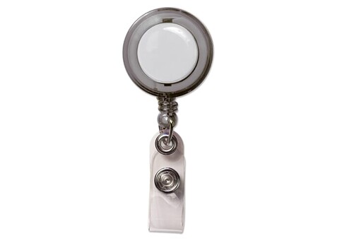 Namensschildhalter - Transparent / Grau bedrucken, Art.-Nr. LT90766-N0461