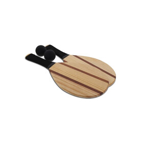 Holz Frescobol Strandset - Holz bedrucken, Art.-Nr. LT90779-N0093