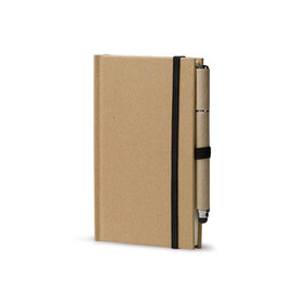 Karton Notizbuch A6 + Stift - Braun bedrucken, Art.-Nr. LT90839-N0051 Karton Notizbuch A6 + Stift - Braun bedrucken, Art.-Nr. LT90839-N0051