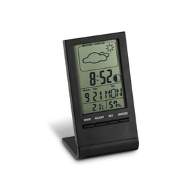 Elektronische Wetterstation Schwarz - Schwarz bedrucken, Art.-Nr. LT91077-N0002 Elektronische Wetterstation Schwarz - Schwarz bedrucken, Art.-Nr. LT91077-N0002