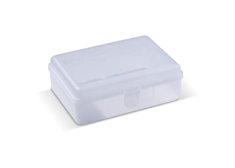 Brotdose Eins 950ml - Transparent / Weiss bedrucken, Art.-Nr. LT91257-N0401