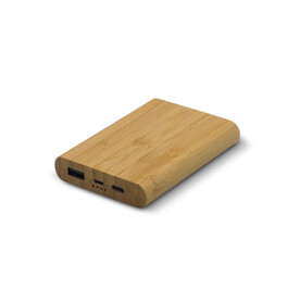  Powerbank Bambus 5.000mAh - Holz bedrucken, Art.-Nr. LT91275-N0093