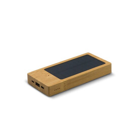 Solar Powerbank Bambus 8000mAh - Holz bedrucken, Art.-Nr. LT91276-N0093
