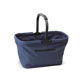 Zusammenklappbarer Einkaufskorb - Dunkelblau bedrucken, Art.-Nr. LT91494-N0010