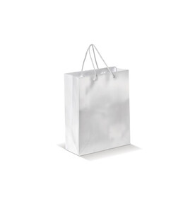 Laminierte Papiertasche, mittel - Weiss bedrucken, Art.-Nr. LT91512-N0001 Laminierte Papiertasche, mittel - Weiss bedrucken, Art.-Nr. LT91512-N0001