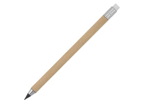 Nachhaltiger Papierstift mit Radiergummi - Natur bedrucken, Art.-Nr. LT91595-N0094