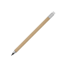 Nachhaltiger Papierstift mit Radiergummi - Natur bedrucken, Art.-Nr. LT91595-N0094